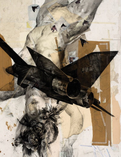 The Sparrow's Eye, 2008, Mixed media on paper, 98 x 72 in.