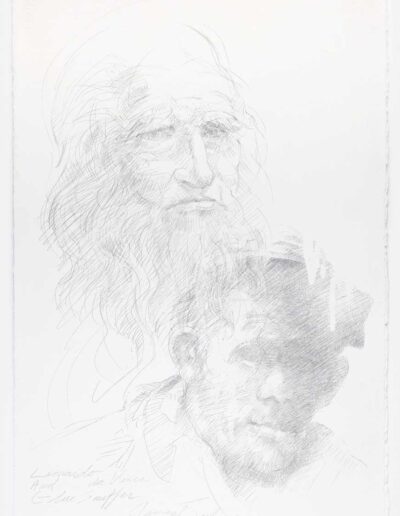 James Drake - Metalpoint Drawings - Leonardo da Vinci with Glue Sniffer